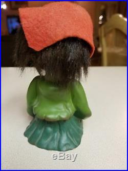 VINTAGE GERMANY halloween RARE nodder bobble head antique witch gnome troll