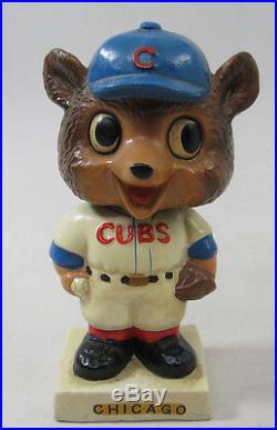 Vintage Japan White Base Chicago Cubs Baseball Nodder Bobble Head