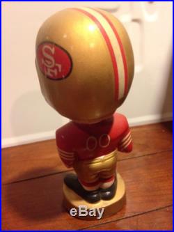 VINTAGE NODDER football 1960'S NFL San Francisco 49ers GOLD BASE BOBBLEHEAD