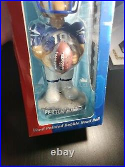 VINTAGE Peyton Manning QB Club Hand Painted Bobble Head Indianapolis Colts nib