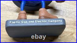 VINTAGE RARE Pair of Bobble Head Utility Lineman Helmet Pacific Gas And Electric VINTAGE RARE Pair of Bobble Head Utility Lineman Helmet Pacific Gas And Electric