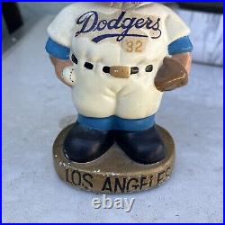 VINTAGE RARE SANDY KOUFAX 1960's Los Angeles Dodgers Mini Nodder Made In Japan