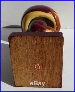 VTG 1960'S WASHINGTON REDSKINS NFL FOOTBALL BOBBLE HEAD NODDER SQUARE BASE Japan VTG 1960'S WASHINGTON REDSKINS NFL FOOTBALL BOBBLE HEAD NODDER SQUARE BASE Japan
