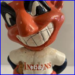 VTG? 1960's Cleveland Indians Chief Wahoo Nodder/Bobblehead, MLB, Ceramic
