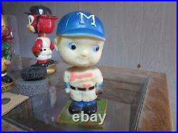 VTG 1960's Milwaukee Braves Mascot Bobblehead Boy Face Nodder WS Champs 1957