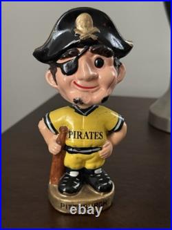 VTG 1960's Pittsburgh Pirates Bobble Head Baseball Figurine Rare Yellow Uniform