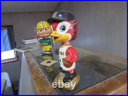 VTG 1960's St Louis Cardinals Mascot Bobblehead Bird Head Nodder Old Baseball