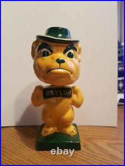 VTG 1960s Baylor bears college university bobbing head nodder mascot doll Japan