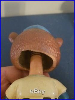 VTG 1960s CHICOGO CUBS MASCOT BOBBLE HEAD NODDER DOLL WHITE BASE JAPAN VTG 1960s CHICOGO CUBS MASCOT BOBBLE HEAD NODDER DOLL WHITE BASE JAPAN