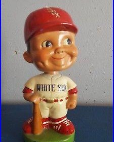 (VTG) 1960s Chicago White Sox nodder bobbing head doll red hat and uniform japan