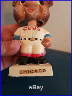 VTG 1960s Chicago cubs bear mascot bobbing head nodder doll white base