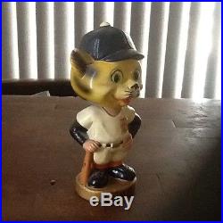 (VTG) 1960s DETROIT TIGERS MASCOT BOBBLE HEAD NODDER DOLL JAPAN GOLD BASE (VTG) 1960s DETROIT TIGERS MASCOT BOBBLE HEAD NODDER DOLL JAPAN GOLD BASE