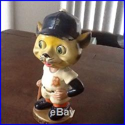 (VTG) 1960s DETROIT TIGERS MASCOT BOBBLE HEAD NODDER DOLL JAPAN GOLD BASE (VTG) 1960s DETROIT TIGERS MASCOT BOBBLE HEAD NODDER DOLL JAPAN GOLD BASE