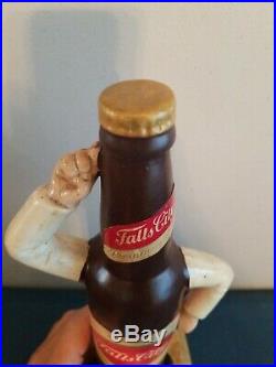 (VTG) 1960s Falls City Beer bottle statue nodder bobblehead back bar sign Japan