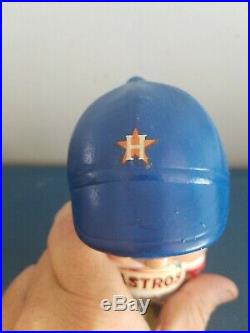 VTG 1960s HOUSTON ASTROS BOBBLE HEAD NODDER BLUE HAT GOLD BASE JAPAN