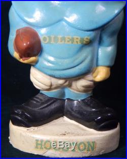 VTG 1960s HOUSTON OILERS AFL FOOTBALL BOBBLE HEAD Nodder NICE MUST SEE