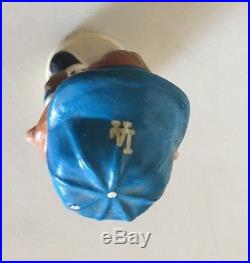 (VTG) 1960s LA DODGERS Orange BOBBLE HEAD MINI NODDER BASEBALL DOLL Bottle Cap