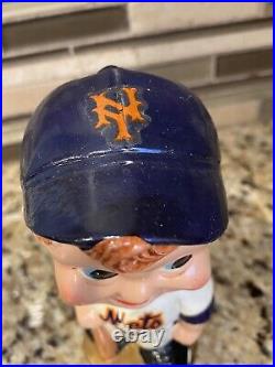 VTG 1960s NY Mets baseball bobbing head nodder doll gold base Japan