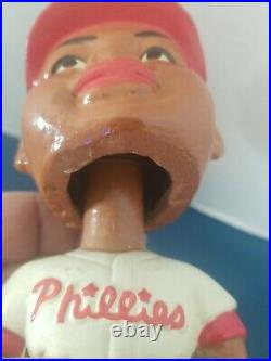 (VTG) 1960s Philadelphia Phillies black face nodder bobbing head doll Japan rare
