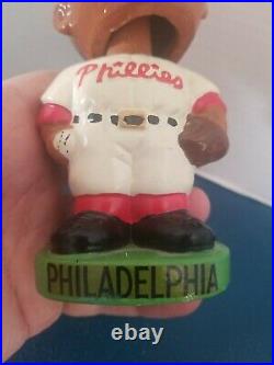 (VTG) 1960s Philadelphia Phillies black face nodder bobbing head doll Japan rare