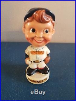 (VTG) 1960s Washington senators baseball mini bobble head nodder doll Japan rare (VTG) 1960s Washington senators baseball mini bobble head nodder doll Japan rare