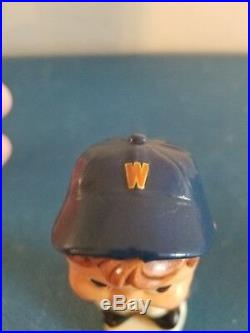 (VTG) 1960s Washington senators baseball mini bobble head nodder doll Japan rare (VTG) 1960s Washington senators baseball mini bobble head nodder doll Japan rare