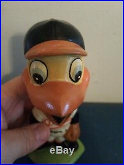 VTG 1960s baltimore Orioles mascot bobbing head nodder doll green base japan