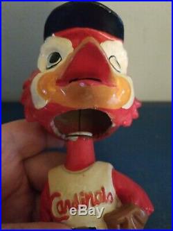 VTG 1960s st Louis cardinals mascot bobbing head nodder doll white base japan