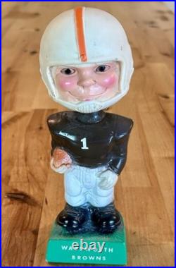 VTG 1968 MORO Rubber Bobblehead Nodder WADSWORTH BROWNS (Cleveland) Orange Brown