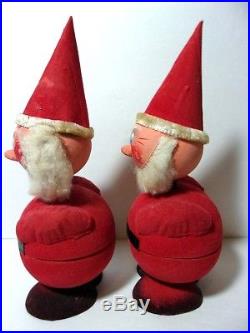 VTG (2) 1950s 9 Christmas Santa Claus Bobble Head Candy Containers West Germany