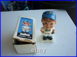 VTG Baseball BobbleHead Nodder 1960's with Box New York Mets Japan MLB White Base