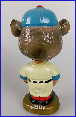 VTG Chicago Cubs Cubbie Baseball Bobblehead Nodder 1960s w. Sticker & Gold Base