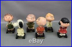 VTG Peanuts Comic Strip Bobble Head Nodder Set 6 LEGO United Feature Syndicate