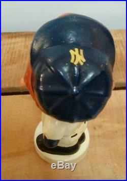 VTG RARE 1960s NEW YORK YANKEES Nodder Bobble Bobbin Head JAPAN/ WHITE BASE MLB