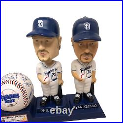 VTG San Diego Padres Carls Collector Series Printed Signed Ball Bobbleheads