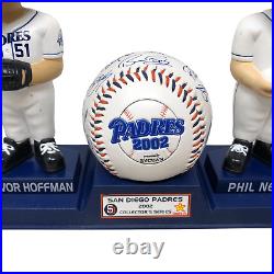 VTG San Diego Padres Carls Collector Series Printed Signed Ball Bobbleheads