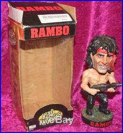 Very Collectable Vintage RAMBO Neca Head Knockers Bobblehead With Original Box