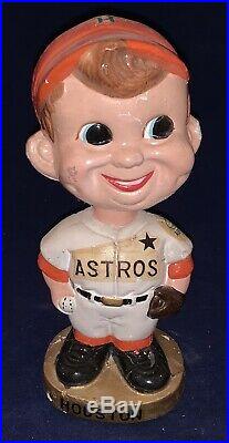 Very Rare Vintage 1960s Houston Astros Shooting Star Gold Base Nodder Bobblehead