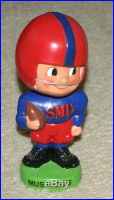 Vintage1960's Smu Mustangs Green Base Toes Up College Football Bobblehead Nodder