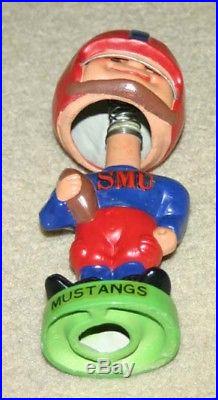 Vintage1960's Smu Mustangs Green Base Toes Up College Football Bobblehead Nodder