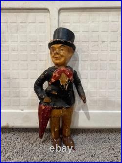Vintage 1940s Charlie McCarthy composition or papier-mâché bobblehead (nodder)