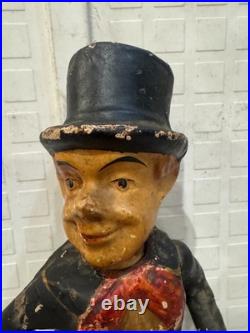 Vintage 1940s Charlie McCarthy composition or papier-mâché bobblehead (nodder)