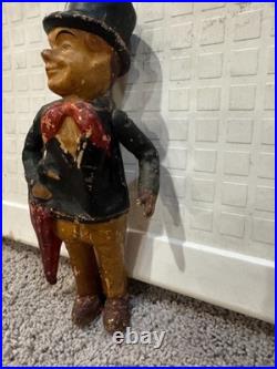 Vintage 1940s Charlie McCarthy composition or papier-mâché bobblehead (nodder)