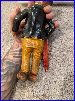 Vintage 1940s Charlie McCarthy composition or papier-mâché bobblehead (nodder)