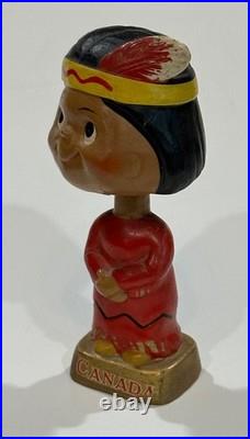 Vintage 1950s Canadian Canada Souvenir Papier Mache BOBBLEHEAD NODDER
