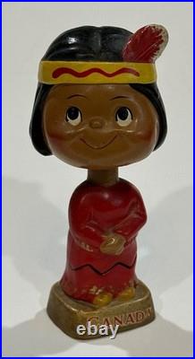 Vintage 1950s Canadian Canada Souvenir Papier Mache BOBBLEHEAD NODDER