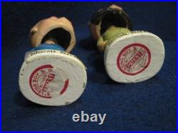 Vintage 1960/70s Kissin Kuzzins Castro/Khrushchev magnet kissing bobble heads A+