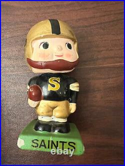 Vintage 1960 New Orleans Saints Football Player Rare Bobblehead NFL, BROKEN Head