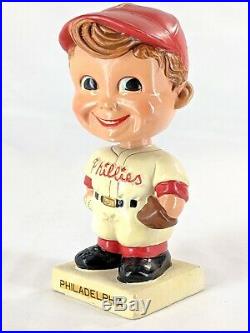 Vintage 1960 Philadelphia Phillies Nodder Bobble Head Square Base Japan Baseball