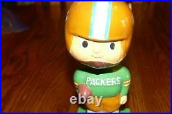 Vintage 1960'S 1964 GREEN BAY PACKERS Bobble Head Square Green Base VG